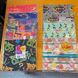 Vintage Cleo gift wrap. 10 different styles in all. New in packages